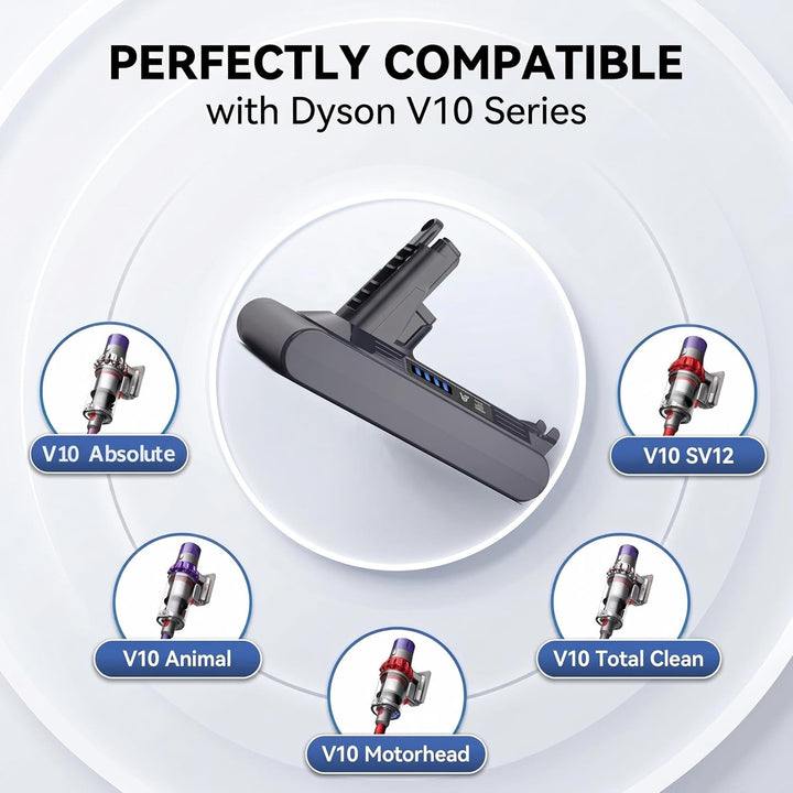 Morpilot 8000mAh Akku für Dyson V10 SV12, Ersatzakku für V10 Absolute Animal Motorhead Fluffy Extra