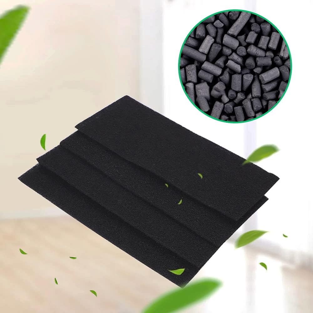 2 Stück Dunstfilter Zuschneidbar Kohlefilter Universal Aktivkohle Vliesfilter Flach Flauschfilter Er
