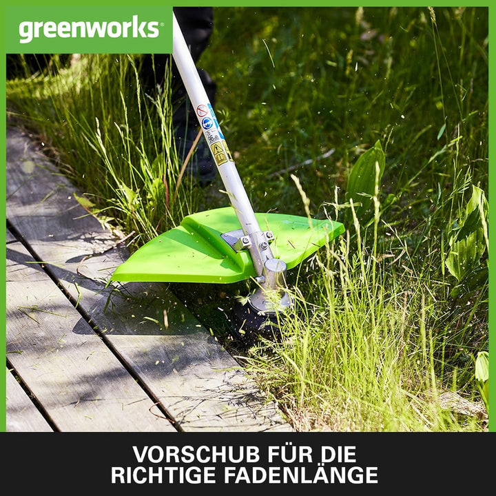 Greenworks GD24X2TX Akku Rasentrimmer für kleine bis mittelgrosse Gärten, 40 cm Schnittbreite, Stoss