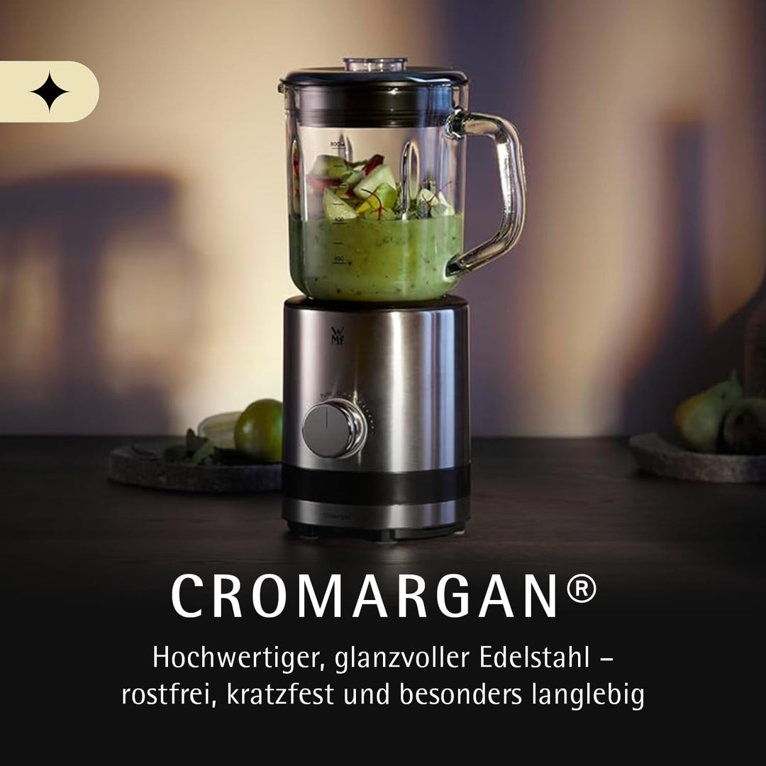WMF Küchenminis Kompaktmixer, Mini Standmixer, 400 Watt, Standmixer klein, Glasbehälter 0,8 l, Pulss