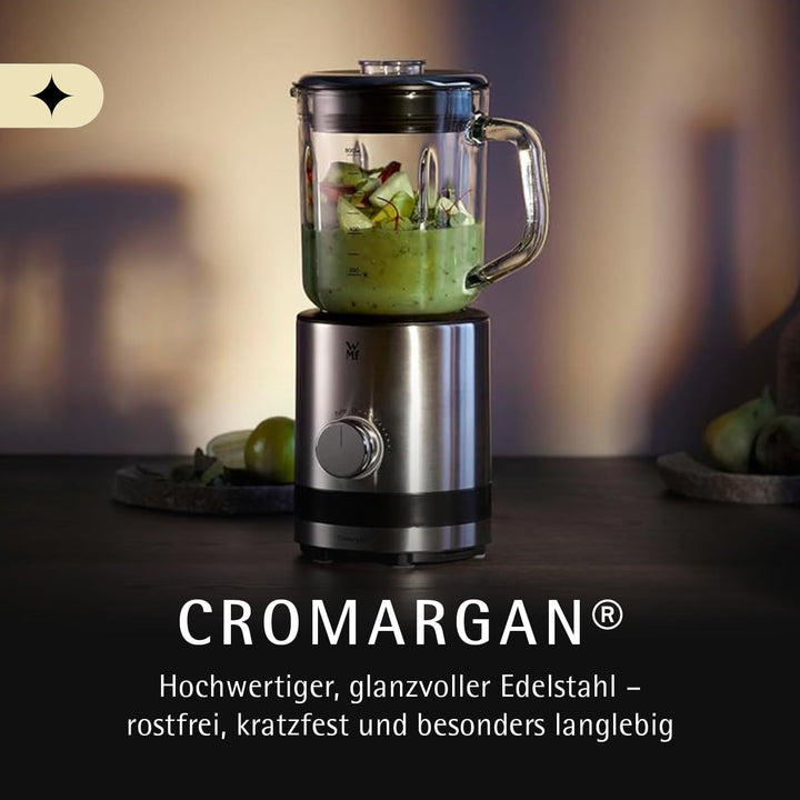 WMF Küchenminis Kompaktmixer, Mini Standmixer, 400 Watt, Standmixer klein, Glasbehälter 0,8 l, Pulss