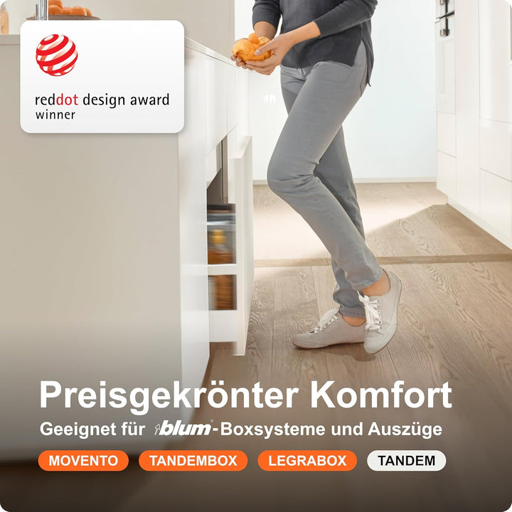 Blum SERVO-DRIVE uno Set für grifflose Küchen und stehende Mülllösungen, einfache Montage