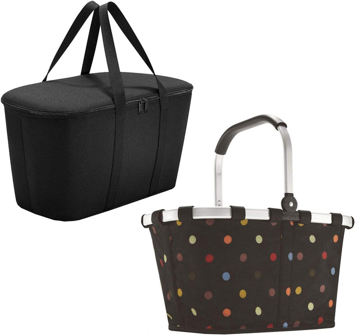 reisenthel Set carrybag dots BK7009 +coolerbag black UH7003