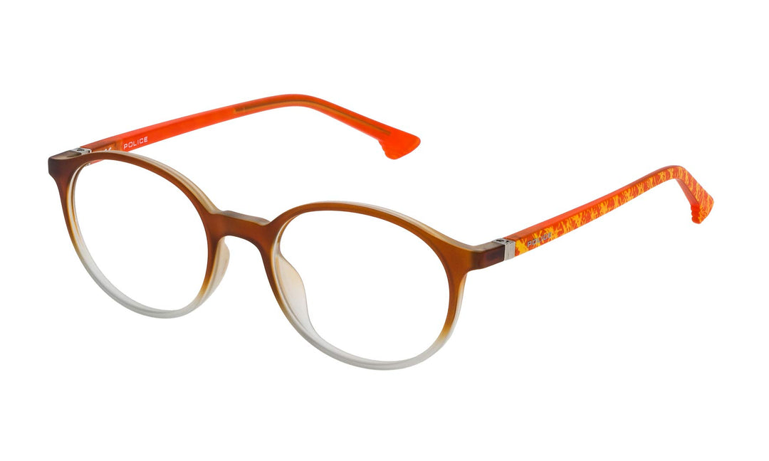 Police Unisex Vk0514704gf Sunglasses, Orange/Grey, 47