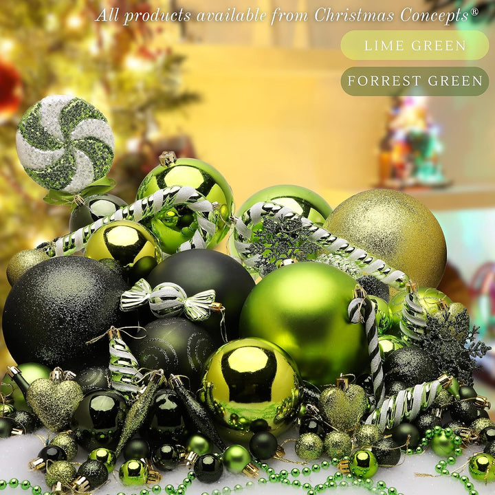Christmas Concepts® 5er Pack - Extra grosse 100mm Christbaumkugeln - Glänzend, Matt &amp; Glitterdekorie