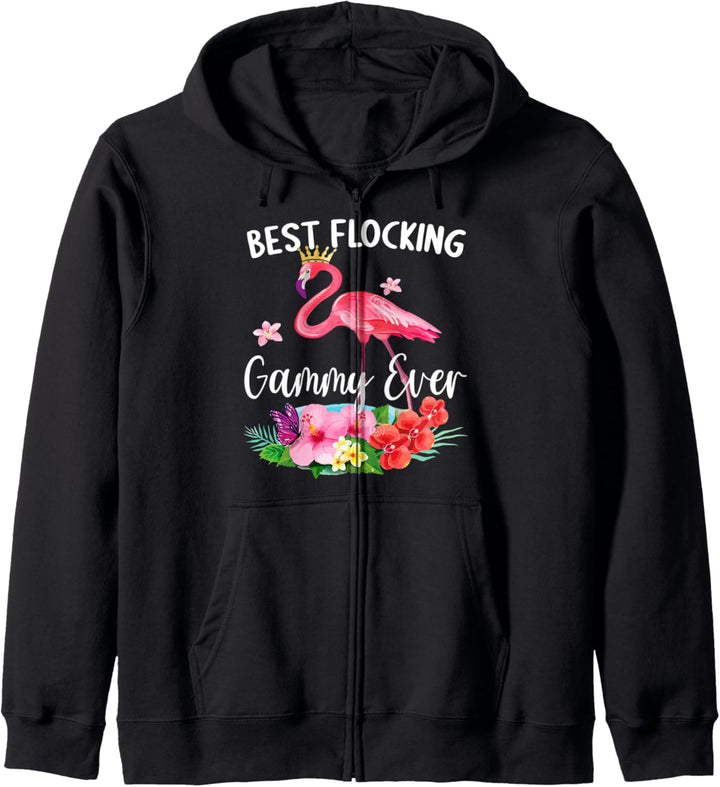 Lustige Beste Beflockung Gammy Ever Flamingo-Fan Kapuzenjacke