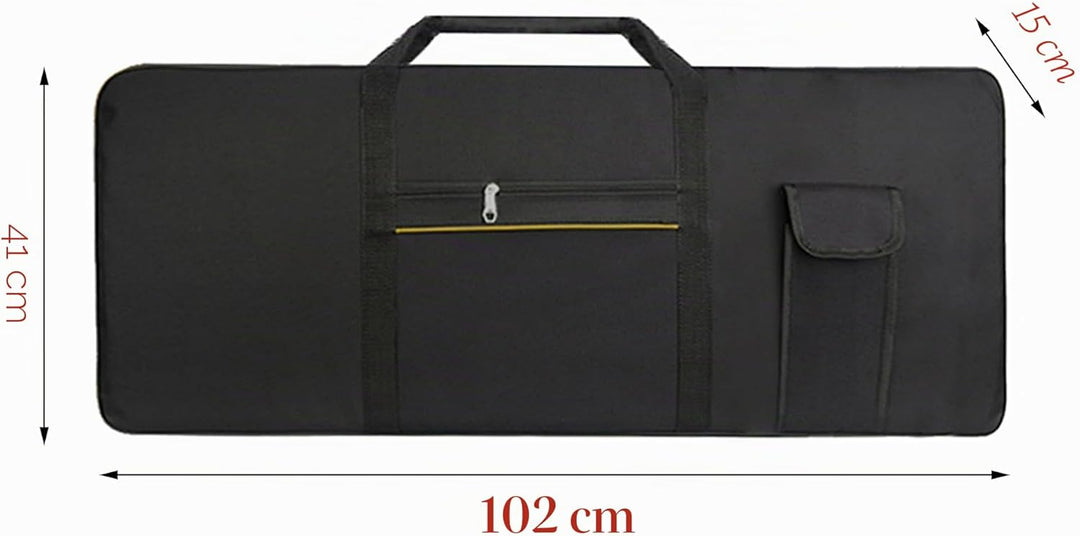 Azatemgo Keyboard Tasche，Keyboardtasche 61 Tasten，Rucksackgurte verstellbar，für E-Klaviere, 600D Oxf