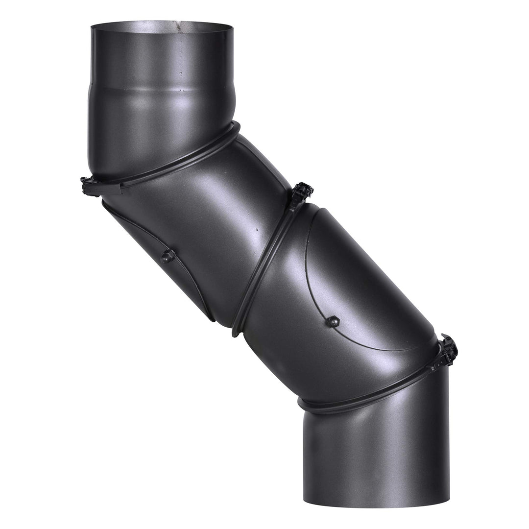 FIREFIX R130/UB Universal-Ofenrohrbogen aus 2 mm starken Stahl (Rauchrohr) in 130 mm Durchmesser, fü