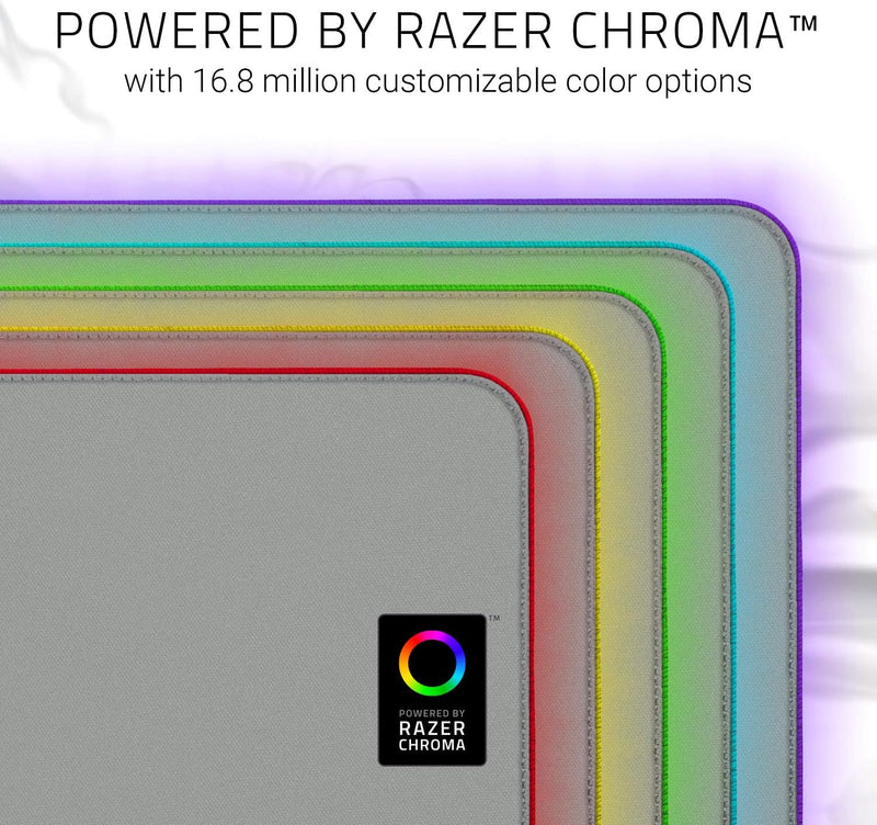 Razer Goliathus Extended Chroma Gaming Mouse Pad: Customizable Chroma RGB Lighting - Soft, Cloth Mat