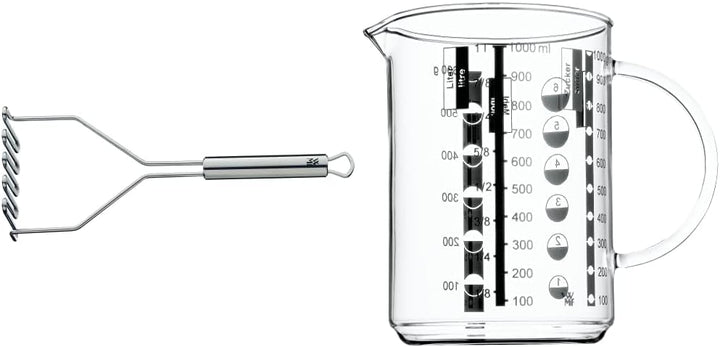WMF Profi Plus Kartoffelstampfer 29 cm, Cromargan Edelstahl teilmattiert, spülmaschinengeeignet & Go