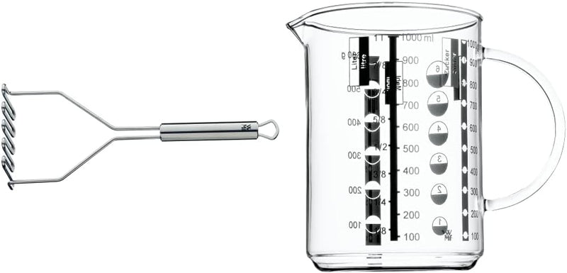 WMF Profi Plus Kartoffelstampfer 29 cm, Cromargan Edelstahl teilmattiert, spülmaschinengeeignet & Go