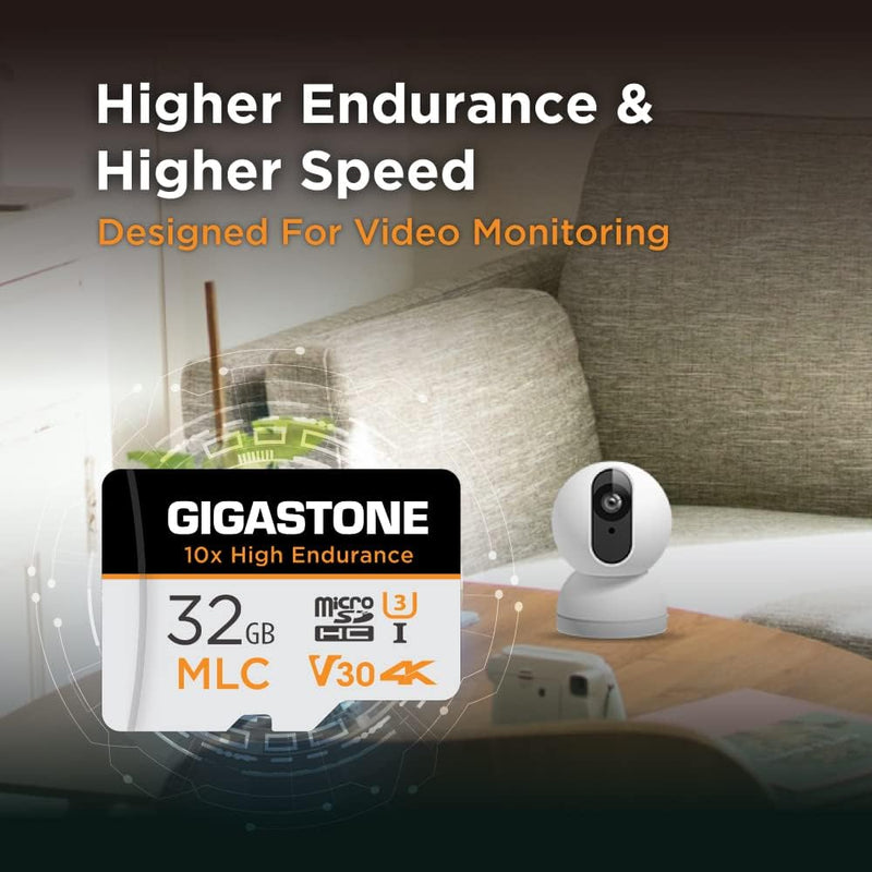 [10x High Endurance] Gigastone MLC 32GB 5er-Pack Industrial MicroSDXC Karte mit Adapter,95/60 MB/s 4