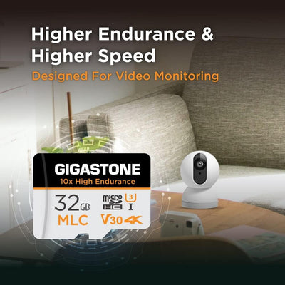 [10x High Endurance] Gigastone MLC 32GB 2er-Pack Industrial MicroSDXC Karte mit Adapter,95/60 MB/s 4