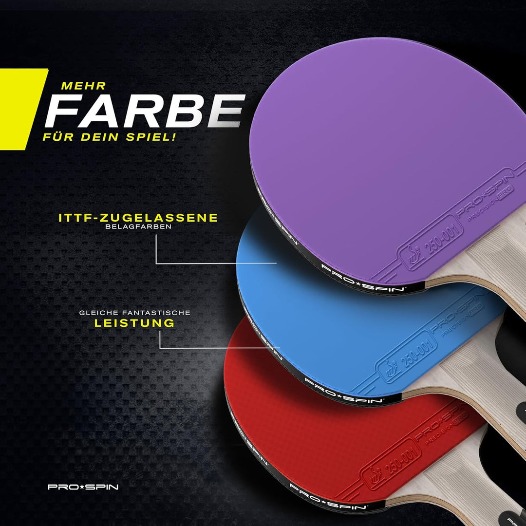 PRO SPIN Tischtennisschläger - Carbon Profischläger, Überlegener Präzision, Spin - Profi-Obergummi,