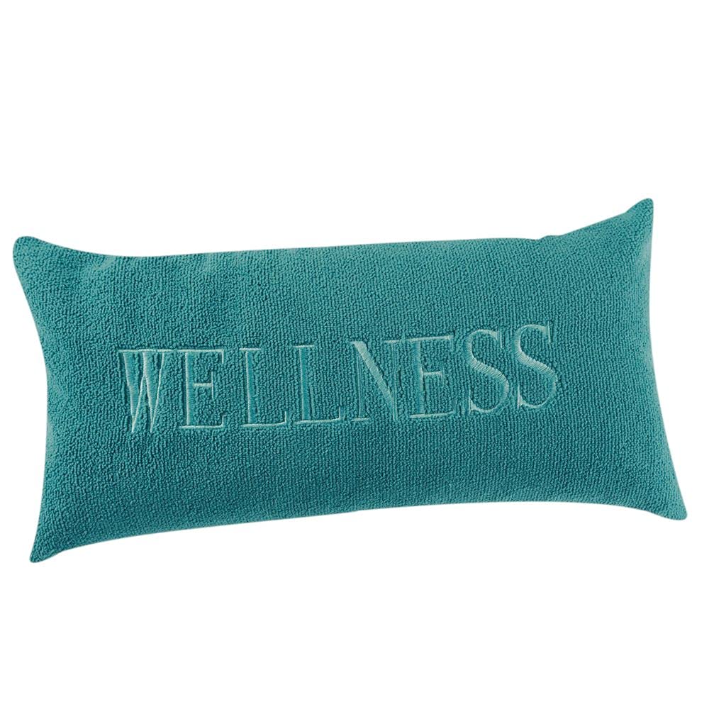 PANA® Badewannenkissen - 20x40 cm - Kissen Türkis - Wellness Schriftzug | Bequem &amp; weich - Als Nacke