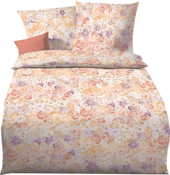 Kaeppel Sweet Home Mako Satin Bettwäsche Eden Grösse 155x220+80x80 cm Farbe Vanille