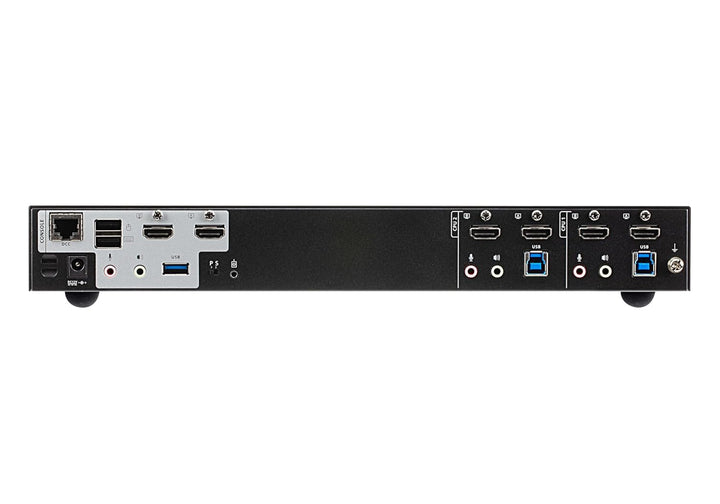 ATEN CS1842 2-Port True 4K HDMI Dual-View KVM Switch mit Audio & USB 3.0Hub, schwarz