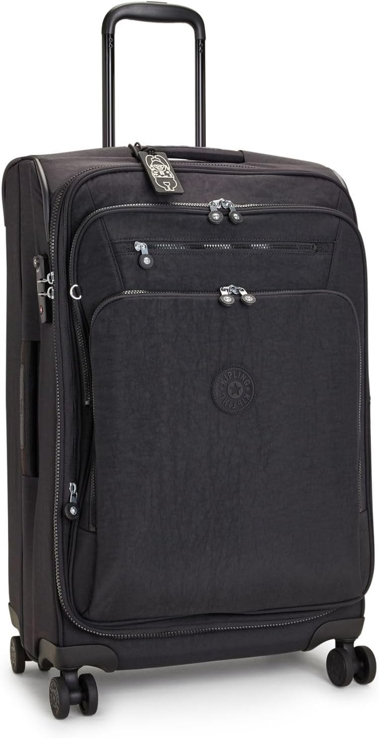 Kipling New Youri Spin M, erweiterbarer Spinner, mittelgross Black Noir, Black Noir