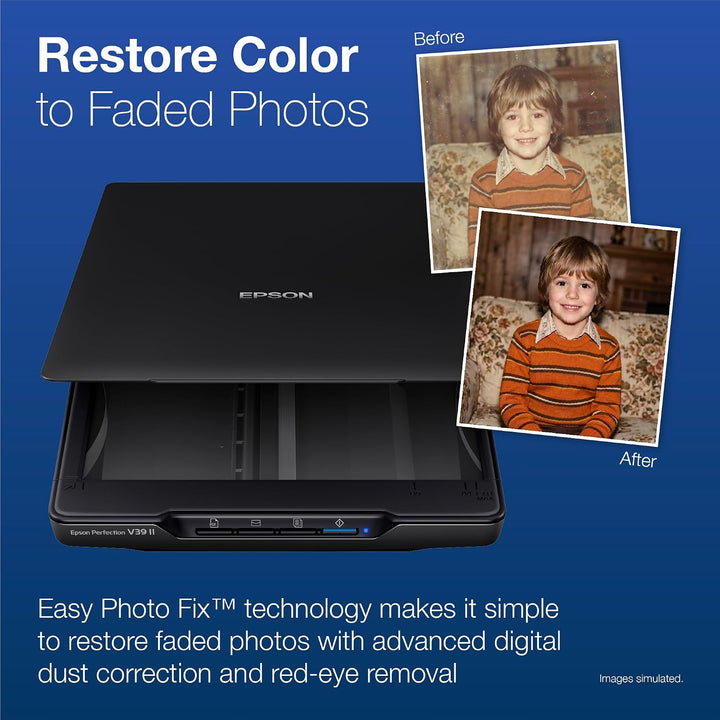 Epson - Perfection V39 II - Farbfoto- und Dokumenten-Flachbettscanner - 4800 DPI optische Auflösung