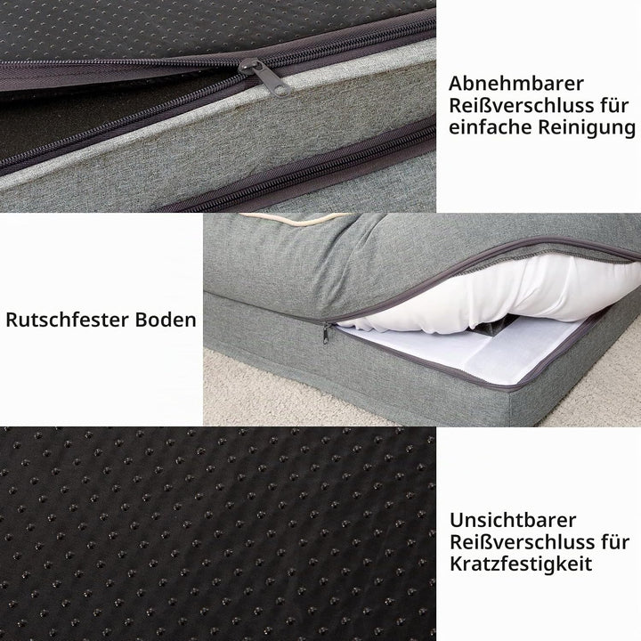EMME Hundebett Mittelgrosse Hunde, 91X71X23cm, Orthopädisches Hundebett, Memory Foam Hundesofa Wasse