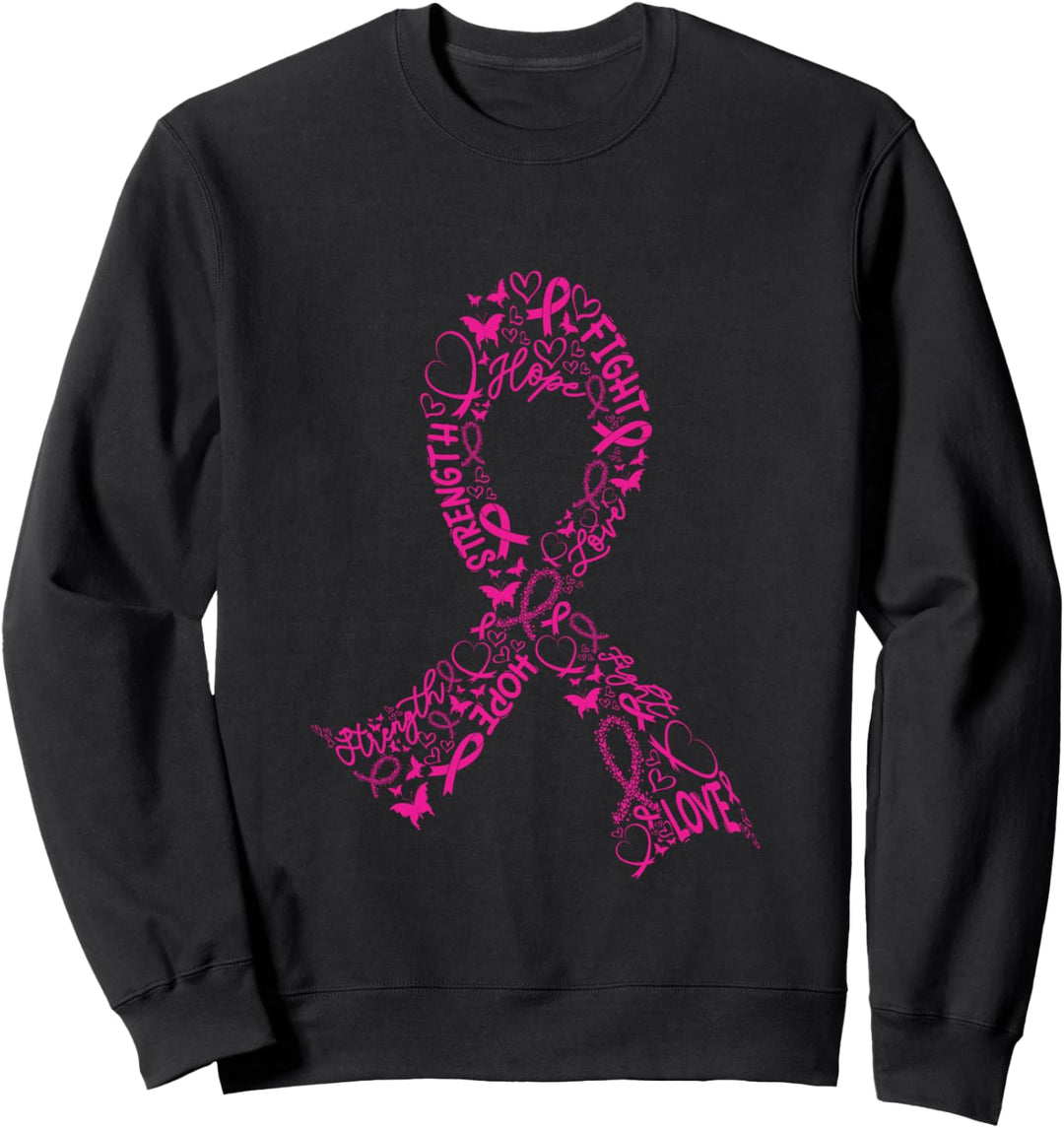 Brustkrebs Kampf Krieger rosa Schleife Bewusstsein Geschenk Sweatshirt