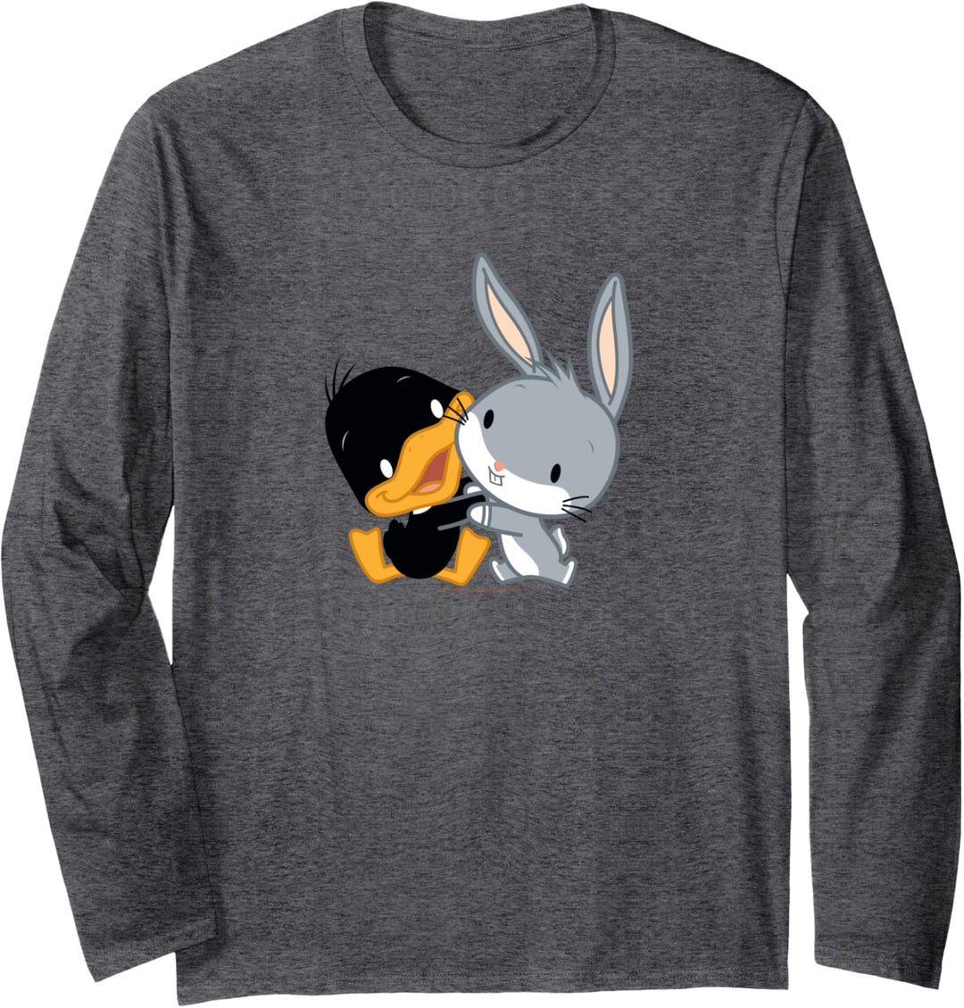 Looney Tunes Bugs and Daffy Chibi Hug Langarmshirt