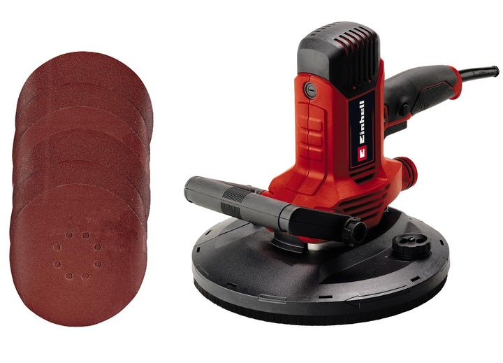 Einhell Trockenbauschleifer TC-DWS 225 (1220 W, Schleifteller mit Bürstenkranz, integrierte Staubabs