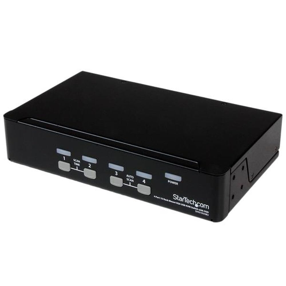 StarTech.com 4 Port VGA / USB KVM Switch - 4-fach VGA KVM Umschalter mit OSD zur Rack-Montage 4 Port