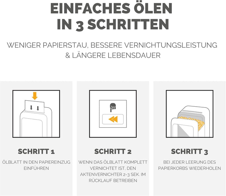 Fellowes Ölpapier für Aktenvernichter - 10 Ölblätter zur Pflege von Papierschreddern - Powershred Qu
