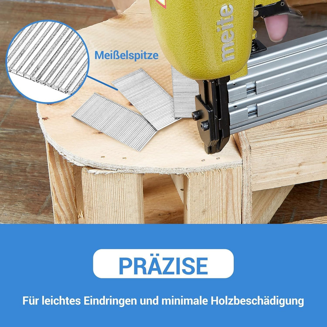 meite 16 Gauge Finish-Nägel, 5,1 cm, verzinkt, 16 GA, kleiner, gerader Nägel, ideal für Holzbearbeit