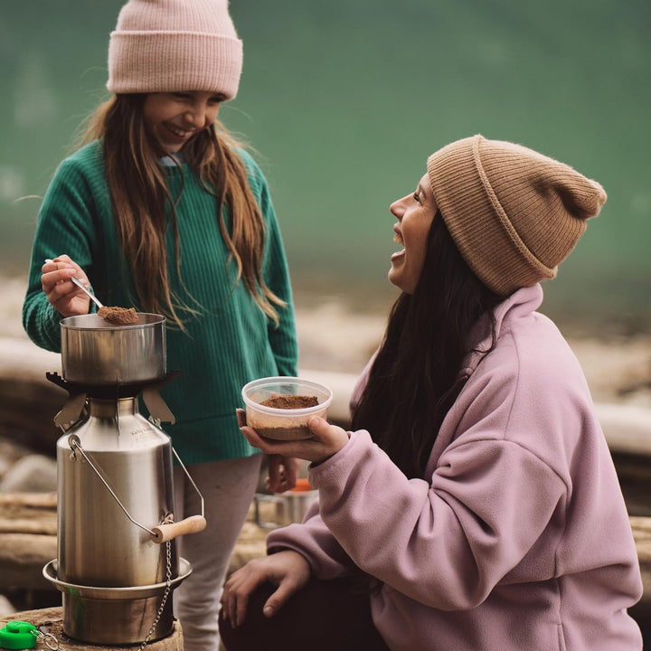 Kelly Kettle Base Camp Camping-Koch-Ausrüstung mit 1,6 l Edelstahl-Wasserkessel &