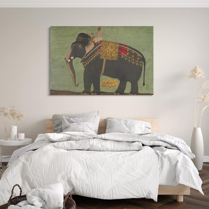 Printed Paintings Leinwand (80x60cm): Bichitr zugeschriebenes Gemälde - Porträt des Elefanten 'Al 80