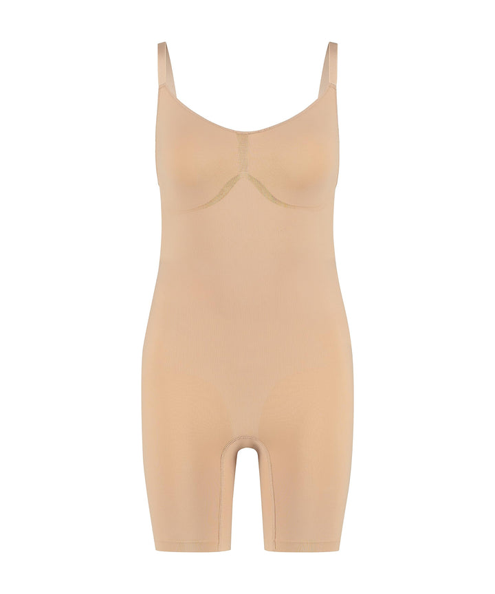 Hunkemöller Nahtlos betonender Bodysuit mit hohem Beinausschnitt, rugby tan