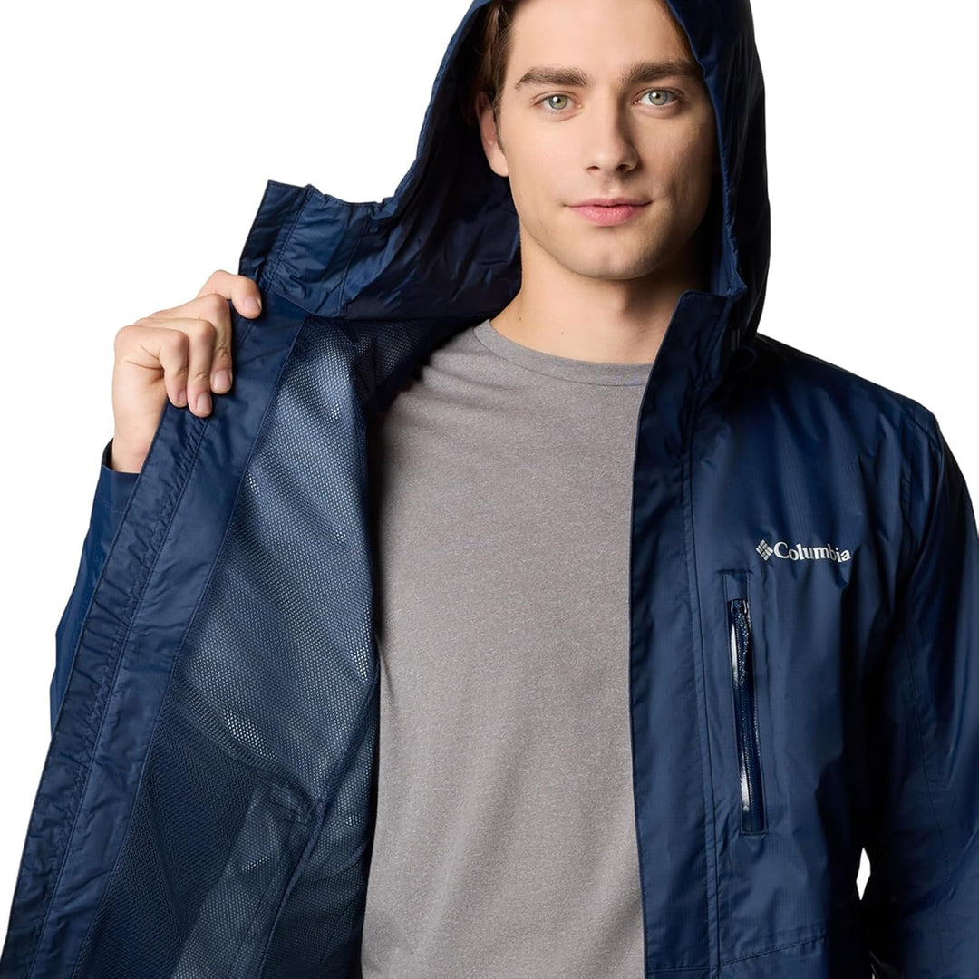 Columbia Pouring Adventure Jacket, Wasserdichte Regenjacke für Herren S Collegiate Navy, S Collegiat