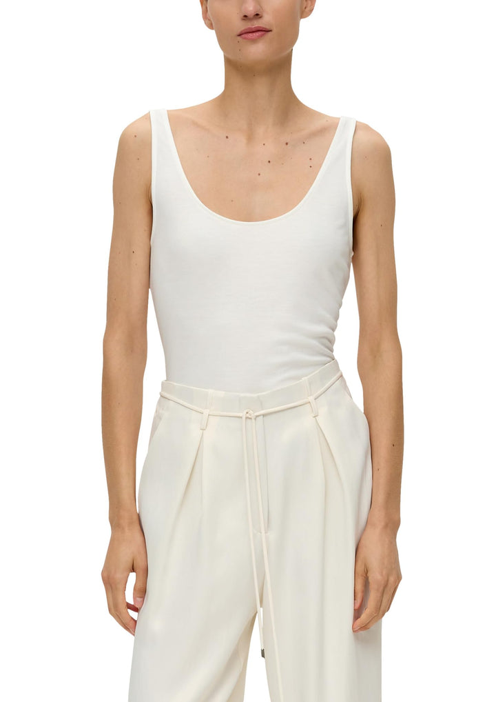 s.Oliver BLACK LABEL Damen T-Shirt 44 Creme 0200, 44 Creme 0200