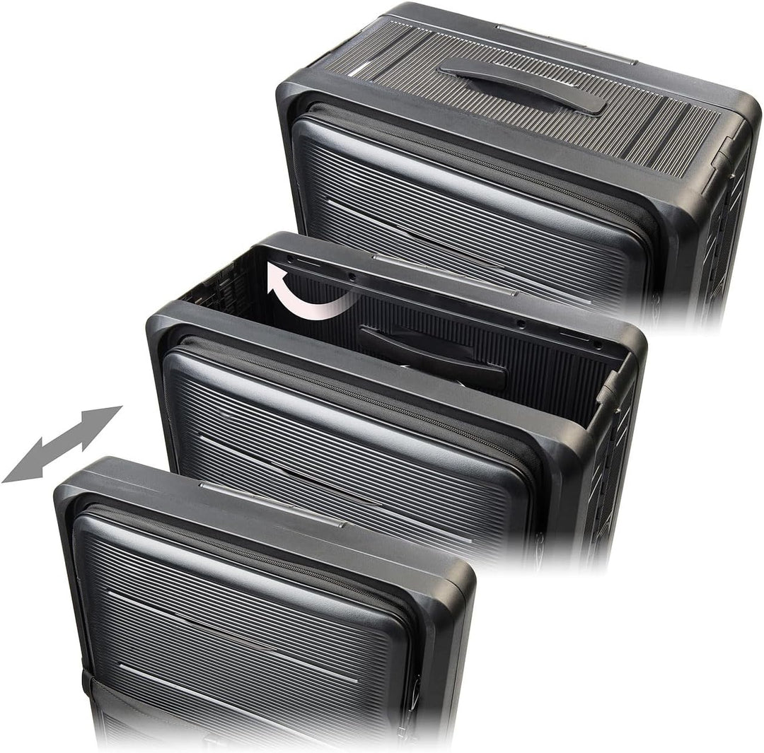 Xcase Hartschalenkoffer: Faltbarer 4-Rollen-Hartschalen-Koffer, TSA-Schloss, 20" / 50 cm, 50 l (Trol