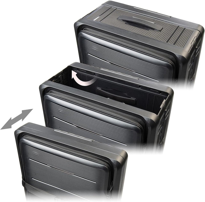 Xcase Hartschalenkoffer: Faltbarer 4-Rollen-Hartschalen-Koffer, TSA-Schloss, 20" / 50 cm, 50 l (Trol