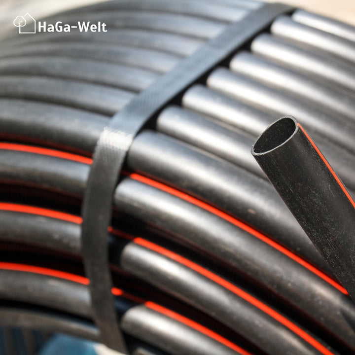 HaGa® 100m PE Rohr 25mm x 1,5mm - Druckrohr Verlegrohr für Brauchwasser Versorgungsleitung Kunststof