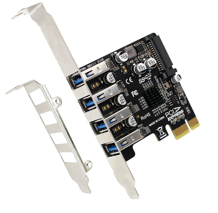 Interne 4-Port PCIe USB-Erweiterungskarte, USB 3.2 Gen 1 (5 Gbit/s), interner Hub-Adapter-Controller