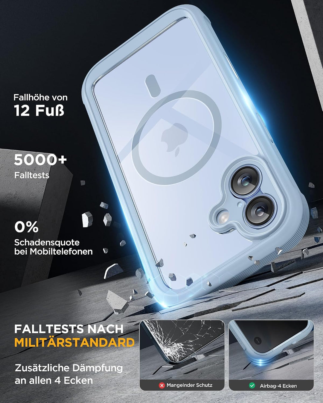 Miracase für iPhone 17 Hülle mit Sichtschutz,360 Grad Komplettschutz,Magsafe,Arbeit,Outdoor HandyHül