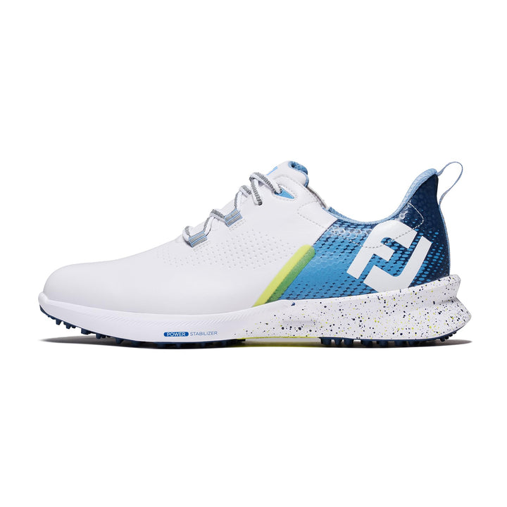 FootJoy Herren Fj Fuel Previous Season StyleGolfschuh 40 EU Weit Weiss Blau Grün, 40 EU Weit Weiss B