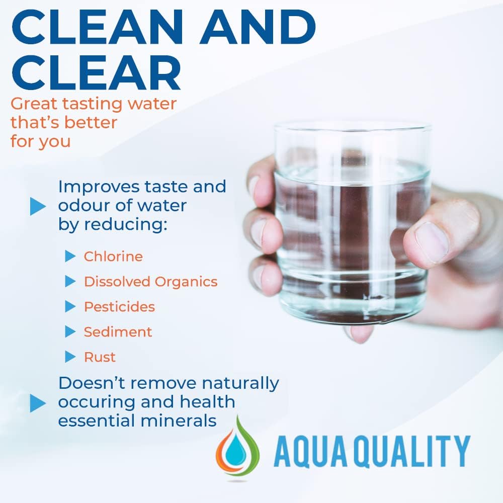 Aqua Quality Wasserfilter für Kühlschrank, 3 Stück (Universalgrösse, 6,35 mm Stecksystem, NSF-zertif