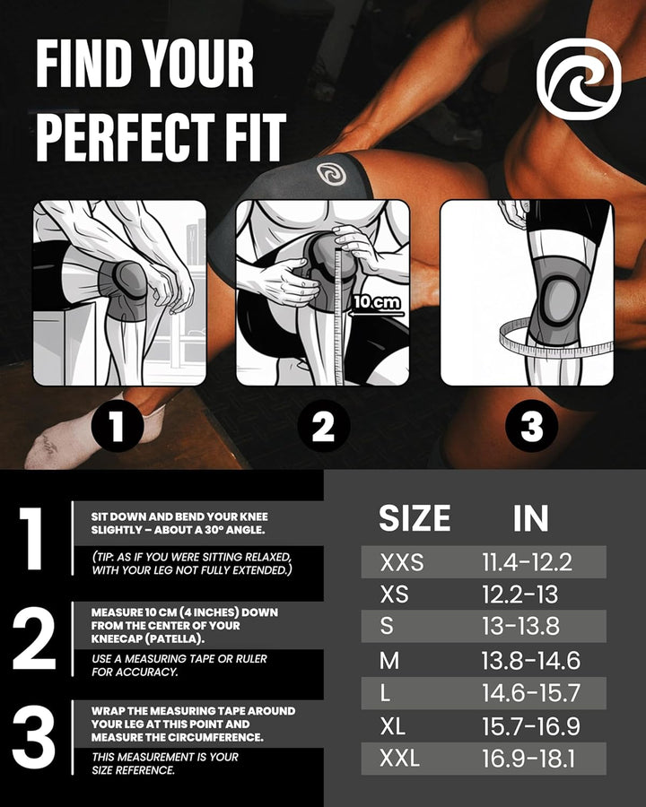 Rehband Kniebandage Kraftsport, Kniestütze für Cross Fit &amp; schweres Training, Knee Sleeve aus 5 mm N