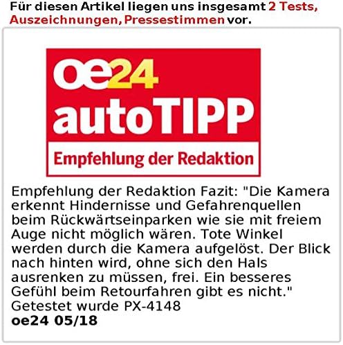 Lescars Rückfahrmonitor: Kfz-Monitor für Rückfahr- &amp; Front-Kamera, 2X Video-Cinch, 10,9 cm/4,3" (Dis