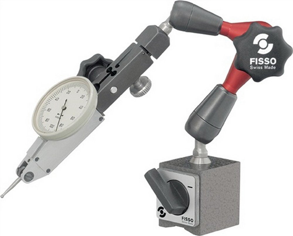 Magnetmessstativ STRATO-LINE R. 130mm Gesamt-H. 22 0mm Haftkraft 300 N FISSO