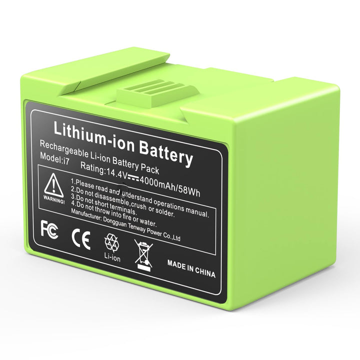 LabTEC 14.4V 4000mAh Ersatzakku für Roomba i7, Li-Ion Akku für iRobot Roomba E5 7150 7550 3150 3550