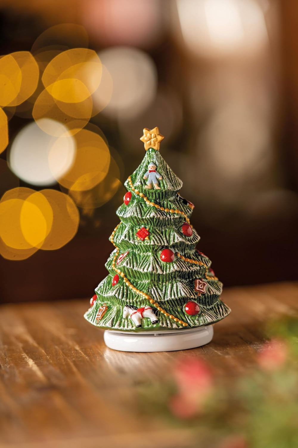 Villeroy & Boch und Boch - Nostalgic Melody, Weihnachtsbaum drehend, 11 x 11 x 16cm, Porzellan, 14-8