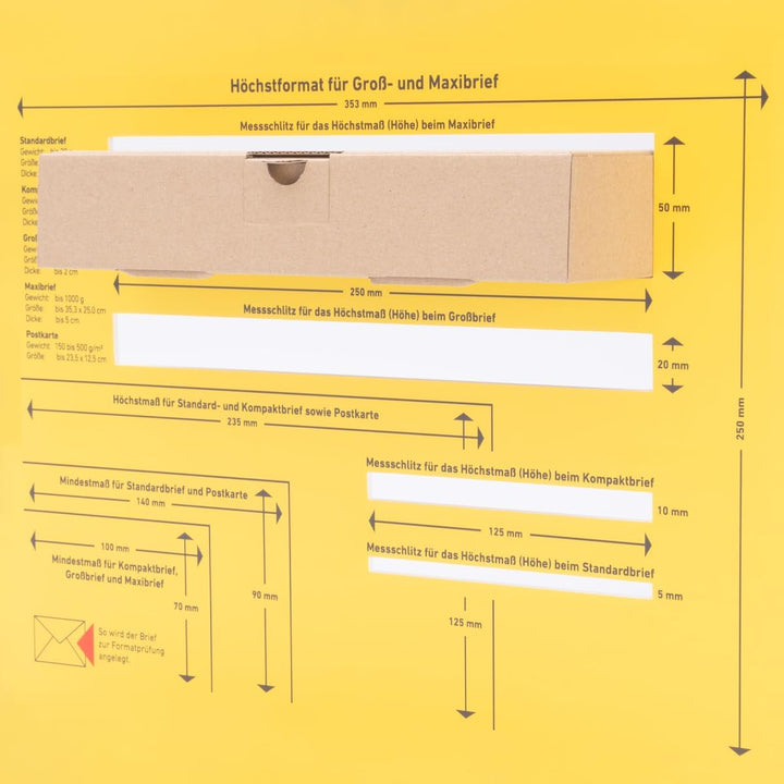 500 Maxibriefkartons Versandkartons Faltschachtel Faltkarton Maxibrief 240 x 160 x 45 mm, Braun, MB-