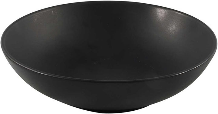 Suppenteller 6er Set Tiefteller Salatteller - Steingut - Schwarz Matt - Ø 20,5 cm