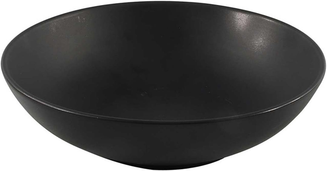 Suppenteller 8er Set Tiefteller Salatteller - Steingut - Schwarz Matt - Ø 20,5 cm